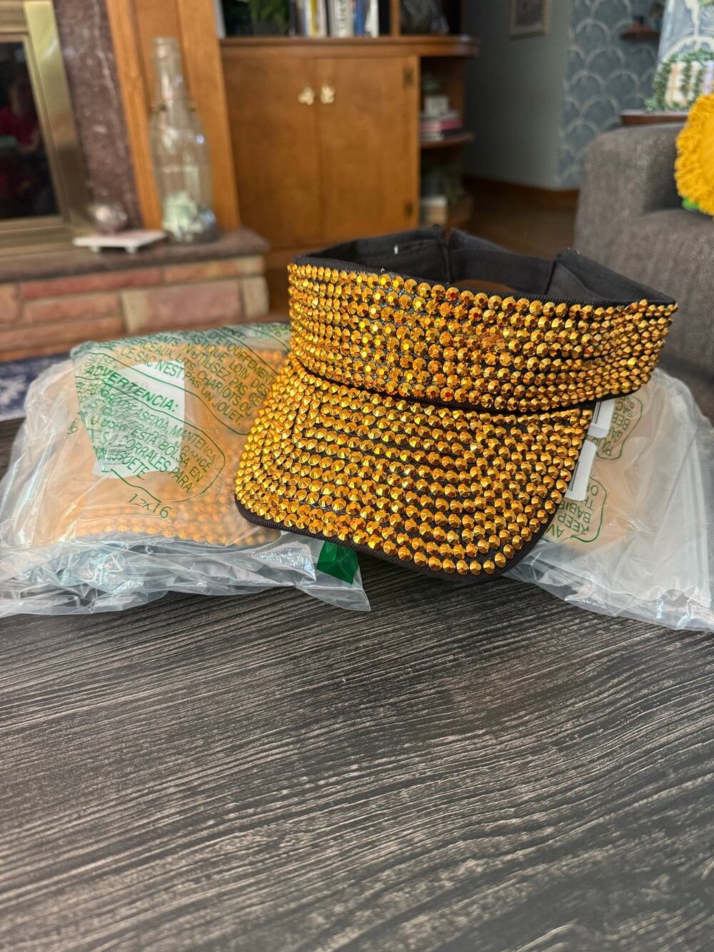 NIP Unisex Shiny Rhinestones Sun Visor Summer Hop Novelty Hat Bundle (3)